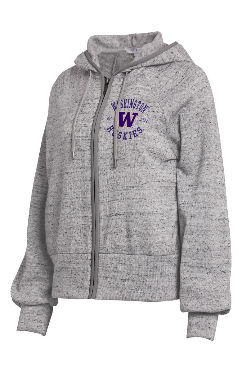 WEAR by Erin Andrews College Football Speckled Fleece Zip-Up Hoodie, Main, color, 