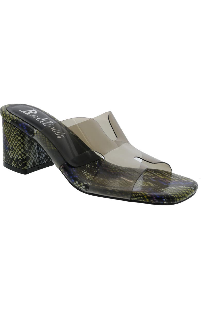 BELLINI Faze Transparent Block Heel Sandal, Main, color, Black