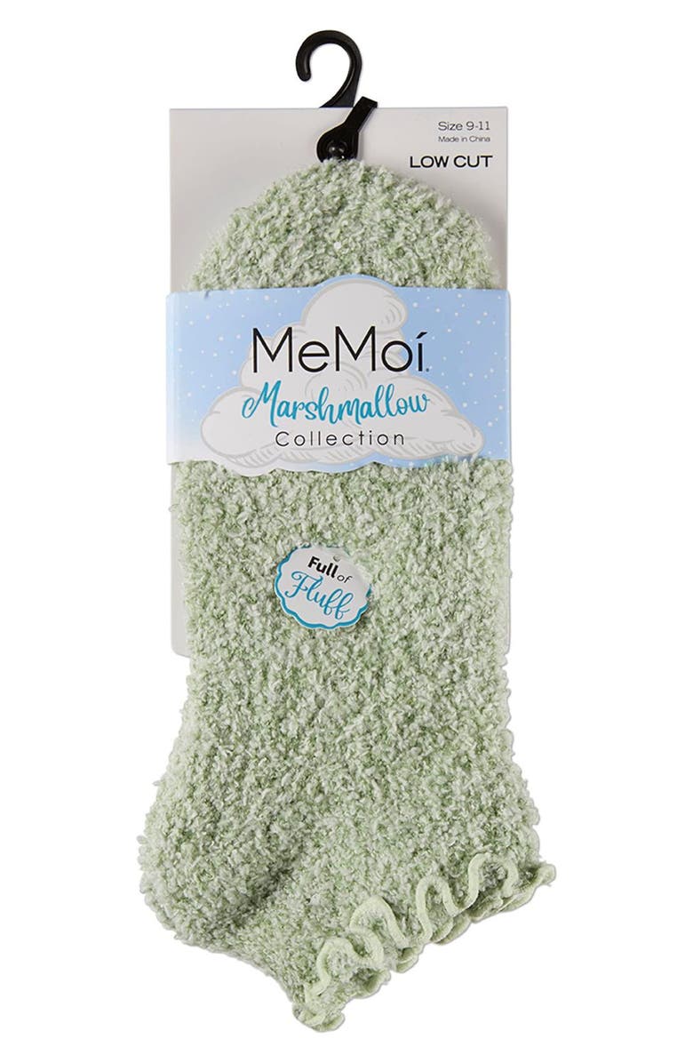 MeMoi Buttersoft Plus Scalloped Edge Ankle Socks, Alternate, color, Mint