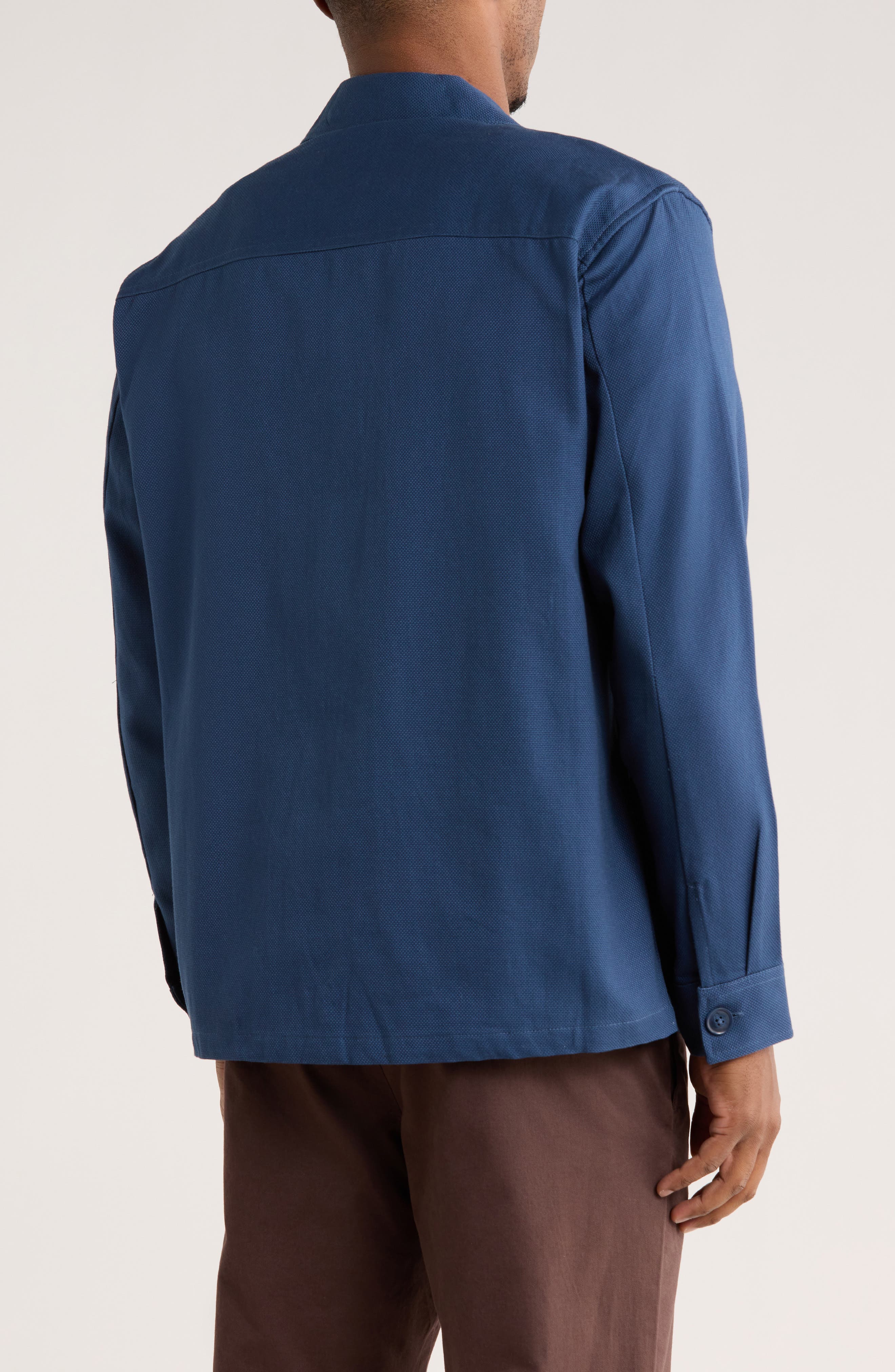 Textured Cotton Shirt Jacket - image 2