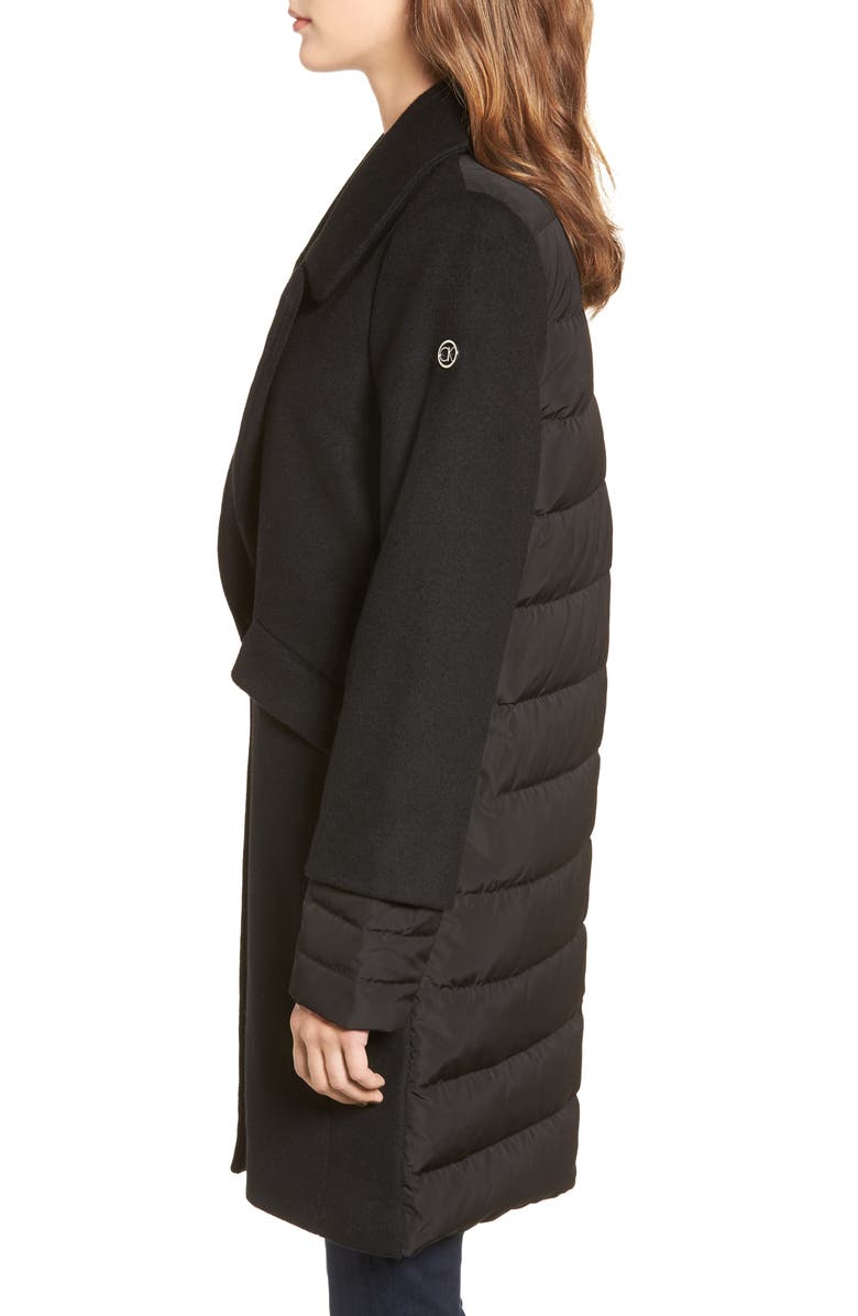 Calvin Klein Wool & Down Reefer Coat, Alternate, color,