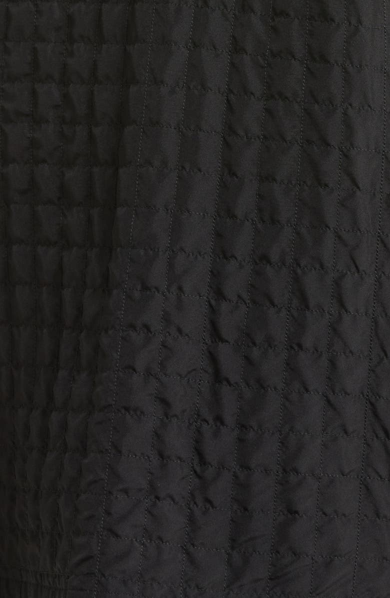 Eileen Fisher Quilted Stand Collar Silk Longline Jacket, Alternate, color, 