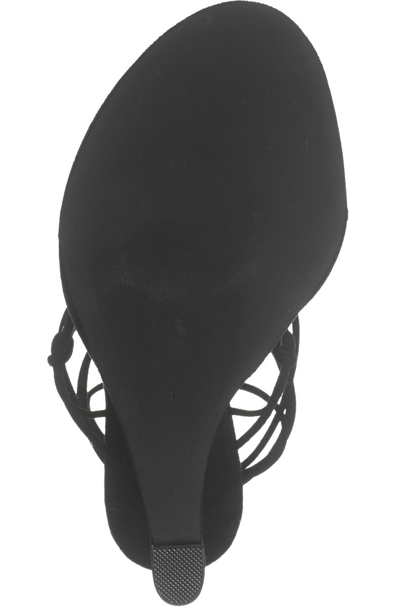 Jeffrey Campbell Pachouli Ankle Wrap Wedge Sandal, Alternate, color, Black Suede