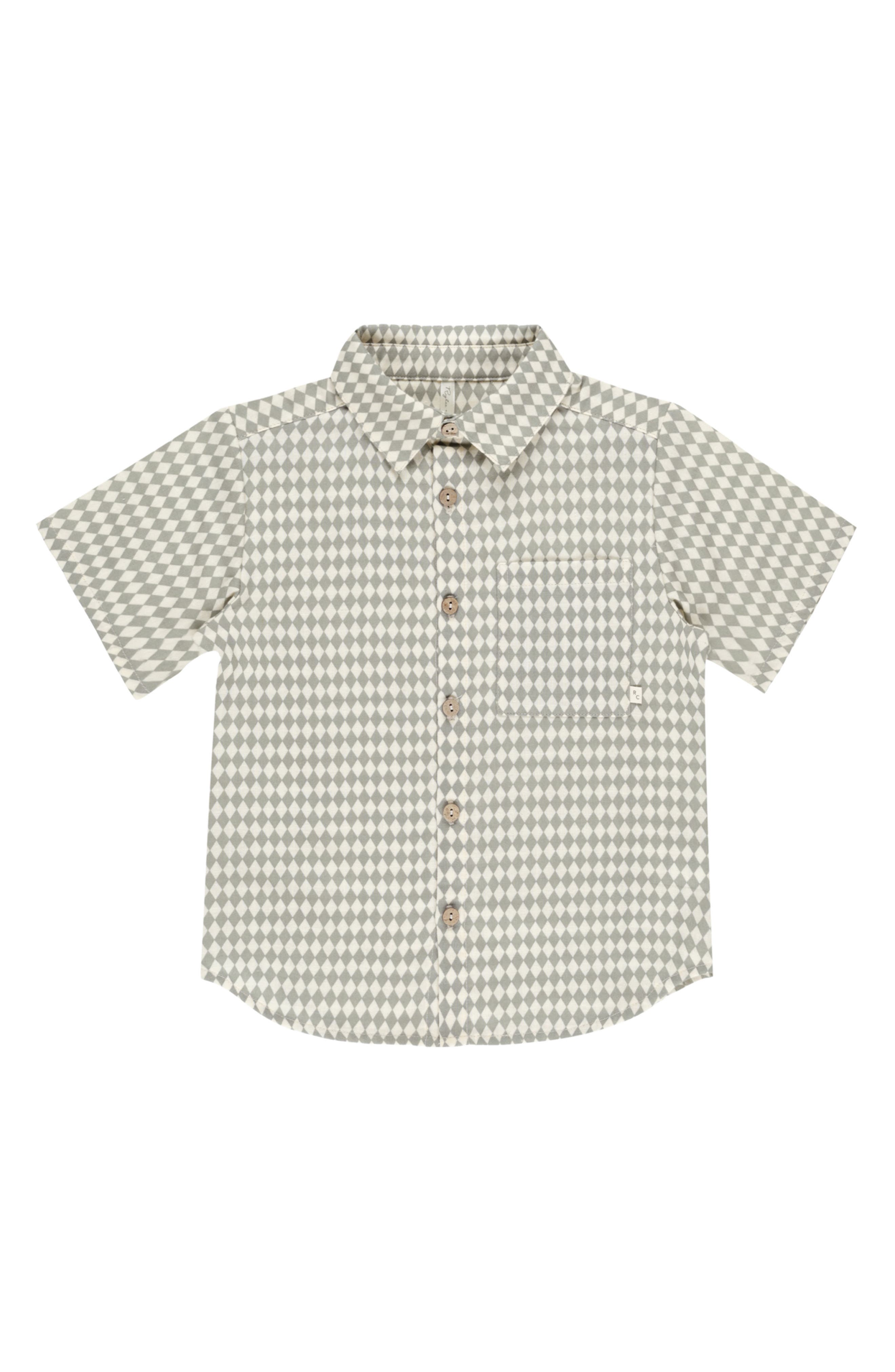 Rylee + Cru Print Short Sleeve Button-Up Shirt