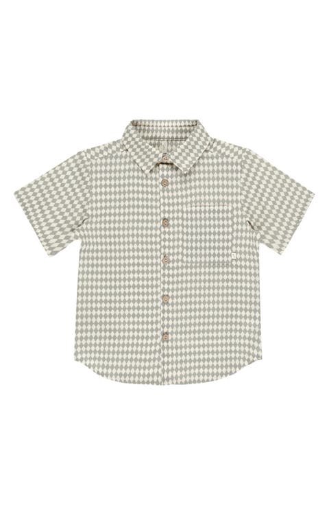 Print Short Sleeve Button-Up Shirt (Baby)