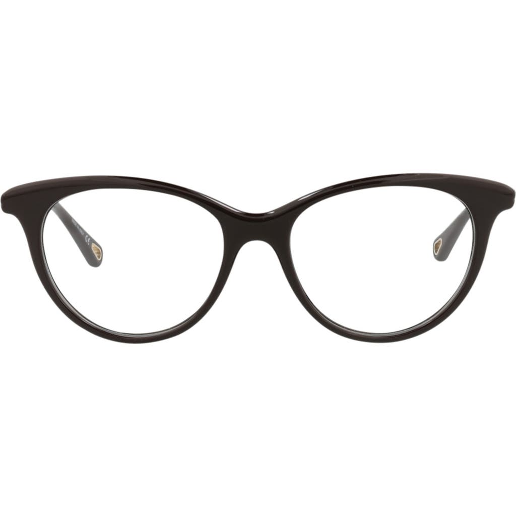 Chloé Core 49mm Cat Eye Optical Glasses In Brown Brown