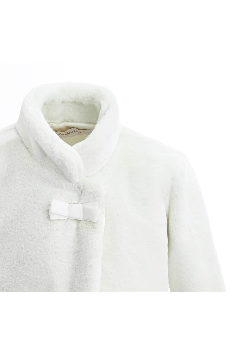 Auzelia Plush Asymmetrical Coat, Alternate, color, Ivory