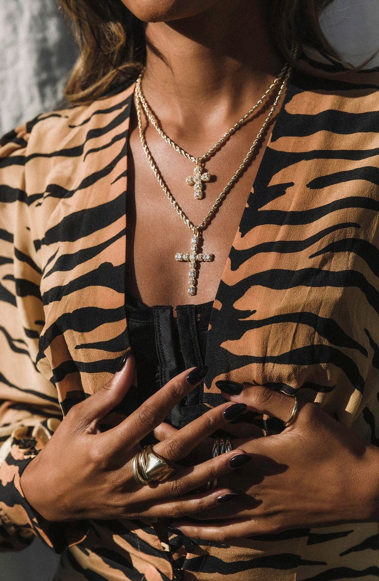 Child of Wild Nelli Cross Pendant Necklace, Alternate, color, Gold