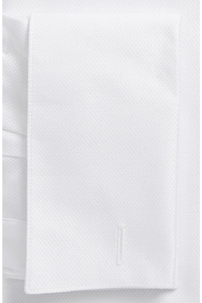 Trim Fit French Cuff Tuxedo Shirt, Alternate, color, WHITE