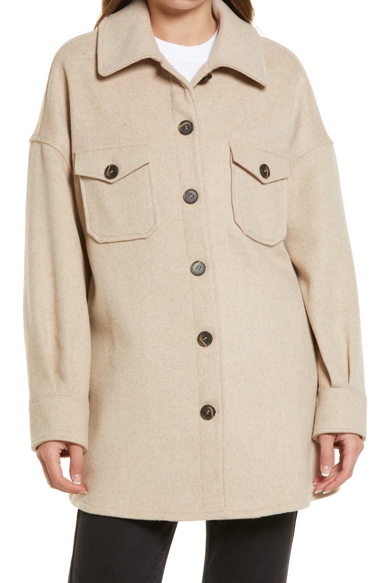 Twill Shirt Jacket, Alternate, color, OAT