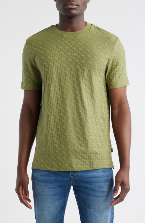Thompson Logo Jacquard Cotton T-Shirt