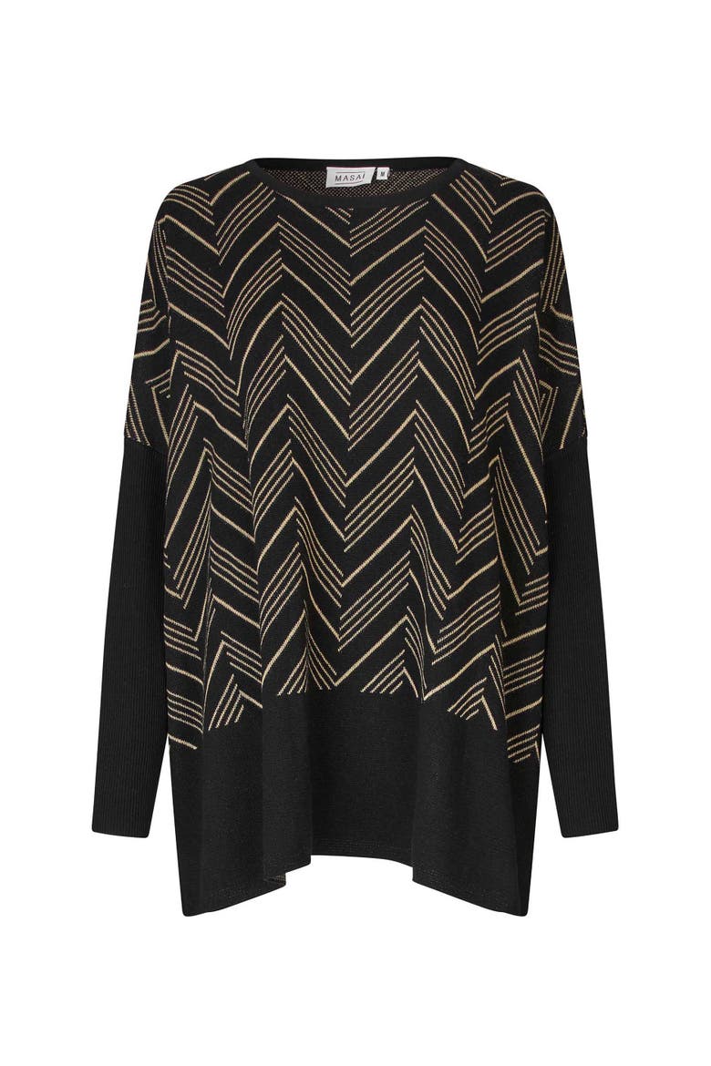 MaFeluca Long Sleeve Loose Fit Jumper, Alternate, color, Black
