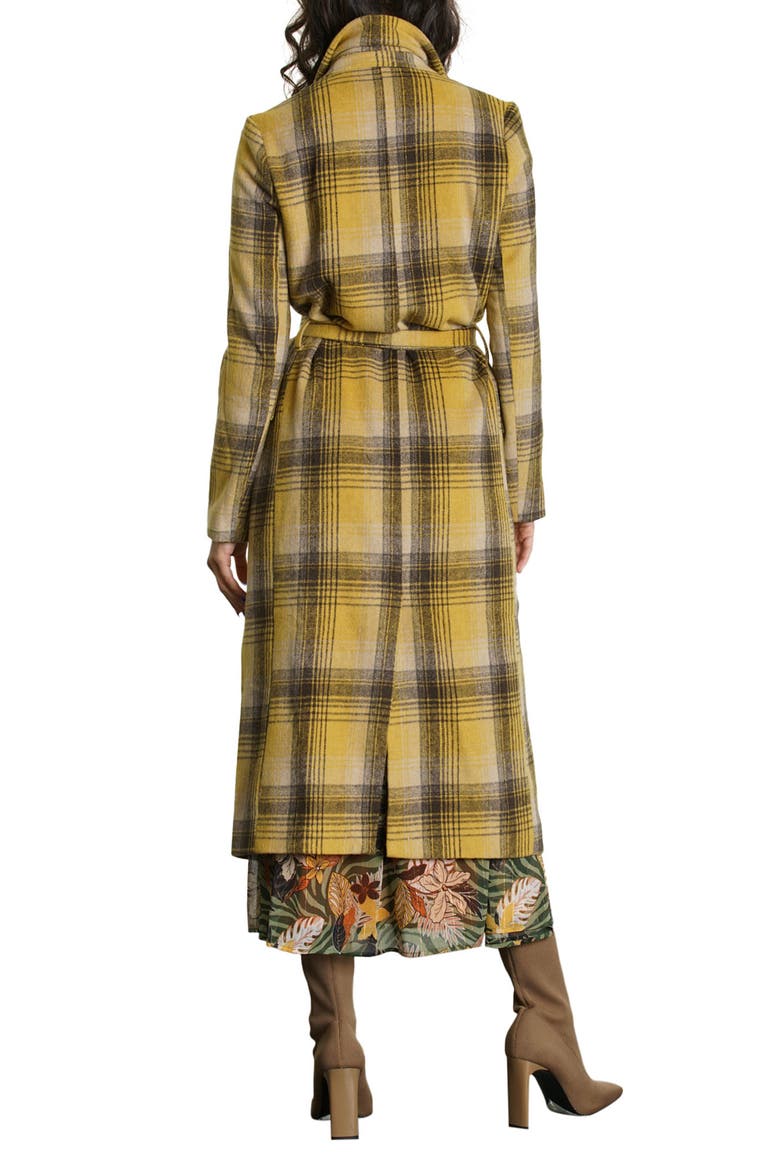Maggie Plaid Coat, Alternate, color, YELLOW
