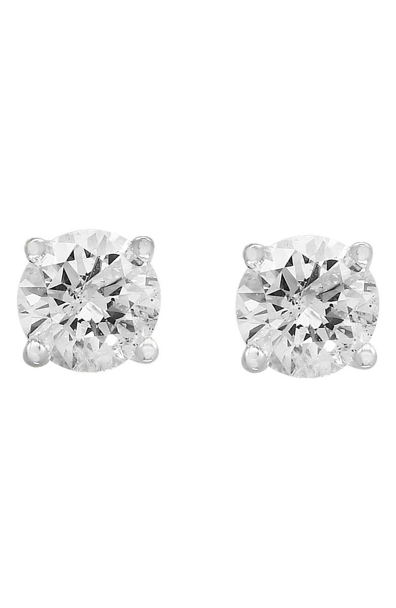 EFFY 14K White Gold Round Diamond Stud Earrings - 0.50 ctw., Main, color, White