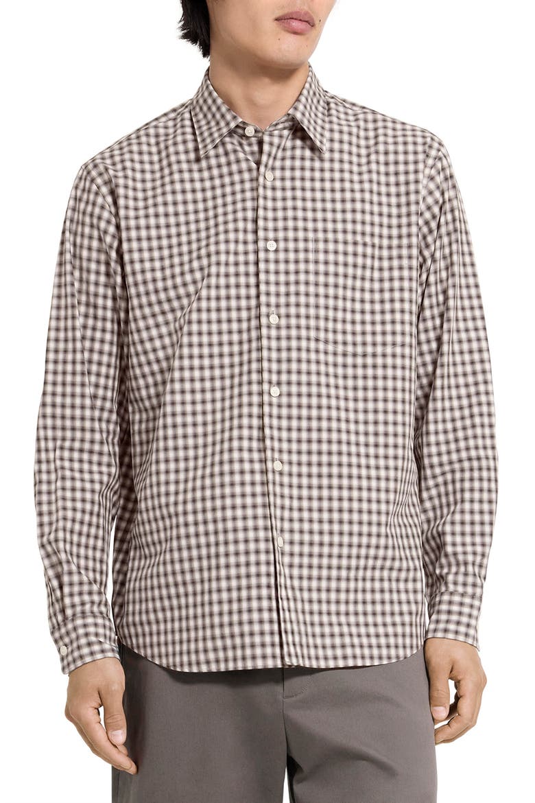 Weekend Park Check Flannel Button-Up Shirt, Main, color, MOREL MULTI