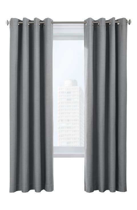 Set of 2 Noise Reducing Indoor Curtain Panels