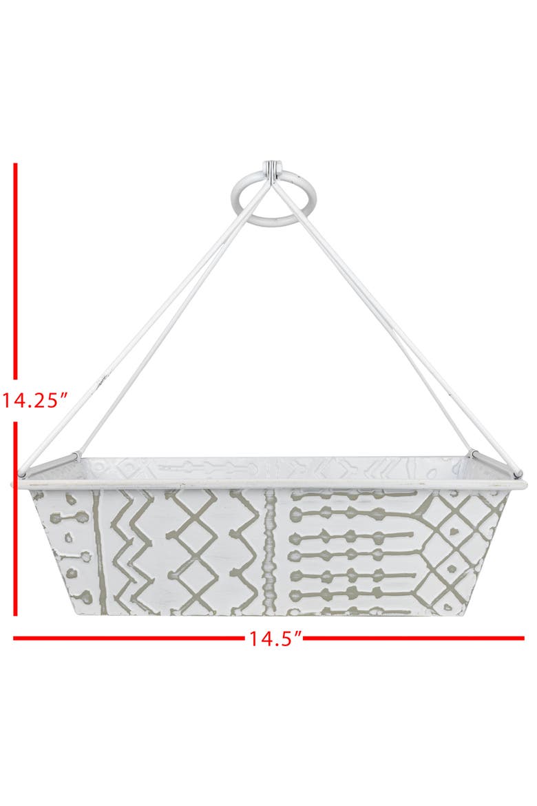 Multi Pattern Metal Caddy, Alternate, color, White