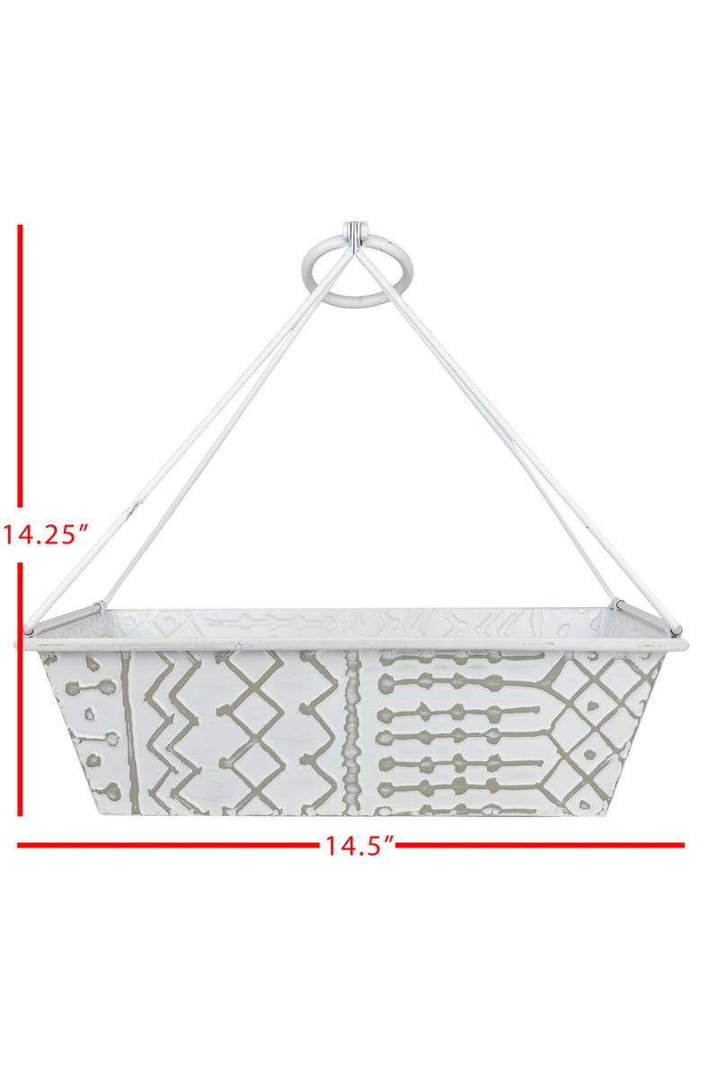 Foreside Home and Garden Multi Pattern Metal Caddy, Alternate, color, White