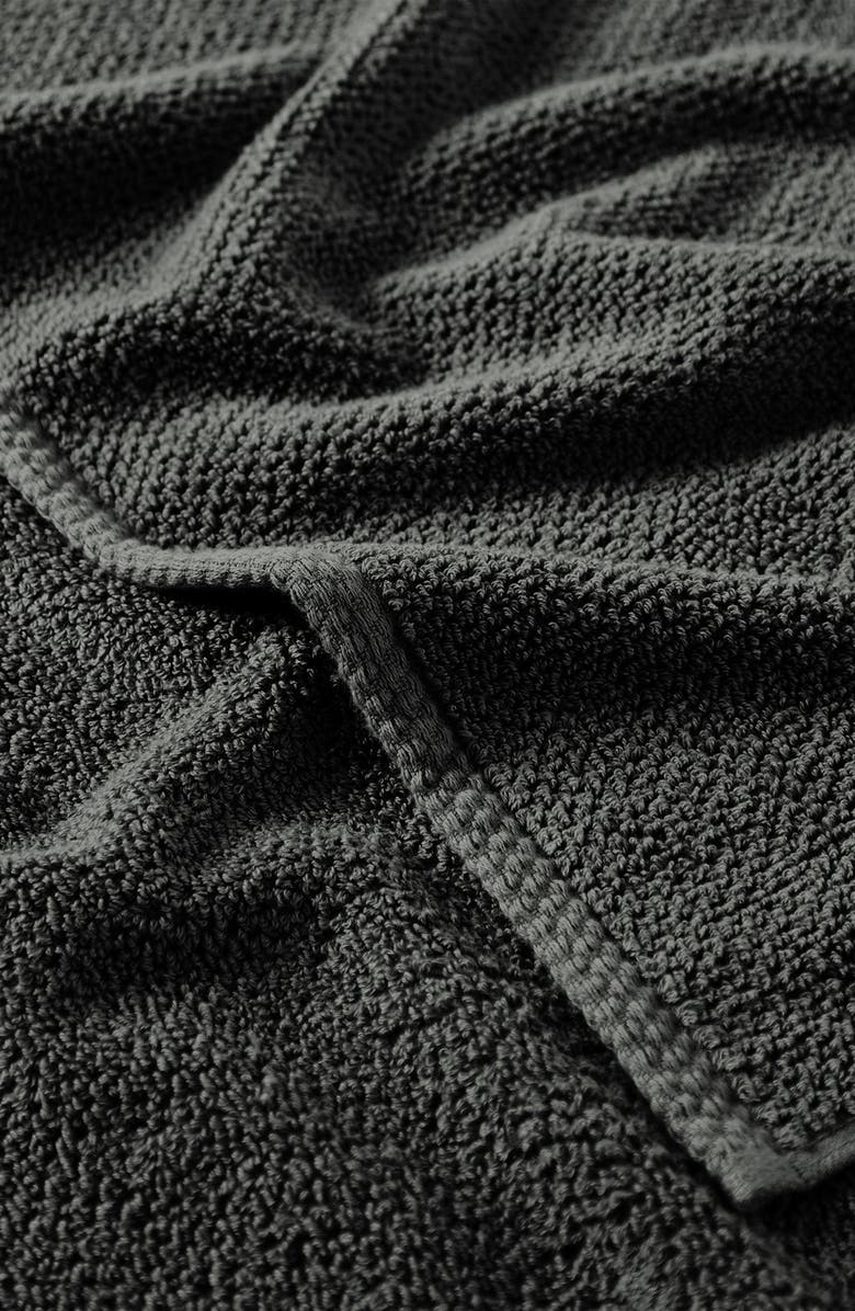 Woven & Weft Cotton 4-Pack Textured Bath Towels, Alternate, color, Midnight
