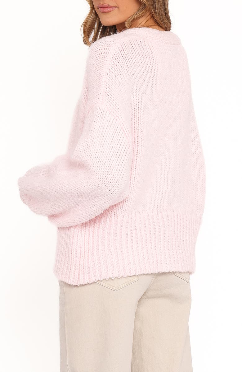 Petal & Pup Selina Balloon Sleeve Cardigan, Alternate, color, Pale Pink