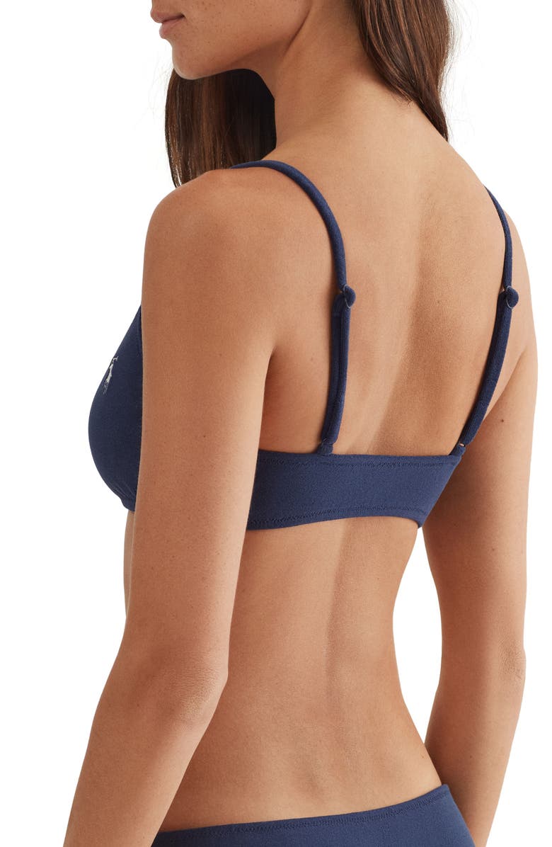 Polo Ralph Lauren Kennedy Bikini Top, Alternate, color, Navy