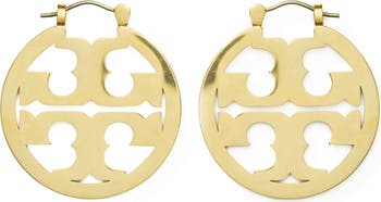 Small Miller Logo Hoop Earrings