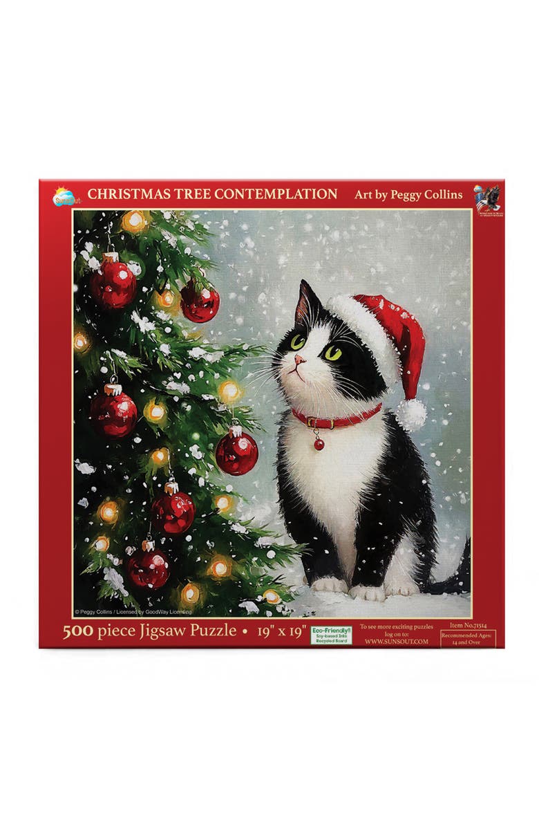 Sunsout Christmas Tree Contemplation 500 piece Jigsaw Puzzle for Adults, Alternate, color, Multicolor