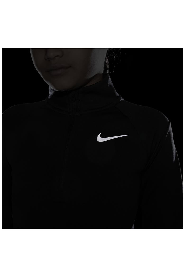 Kids' Dri-FIT Half Zip Pullover, Alternate, color, BLACK