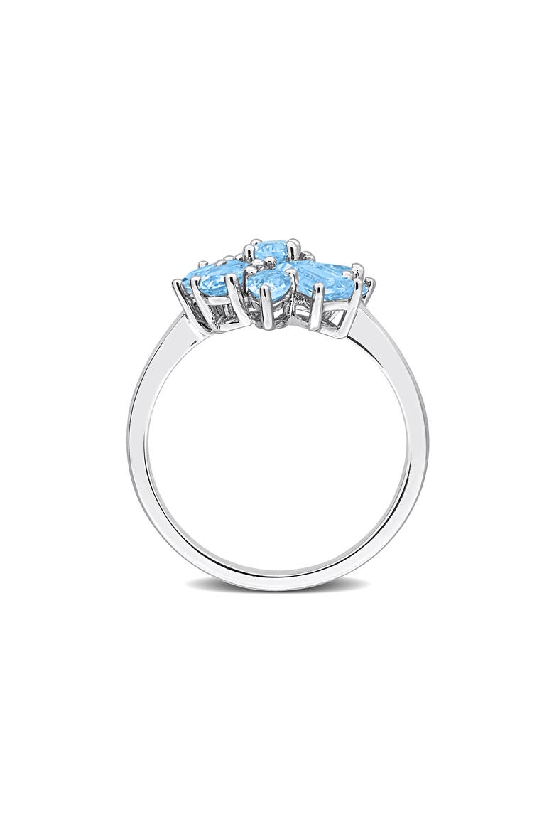Sky Blue Topaz Multi-Shaped Cluster Ring, Alternate, color, BLUE