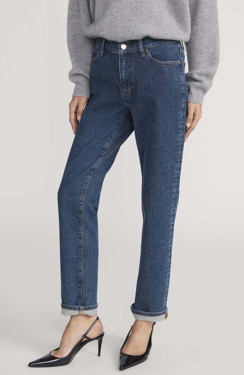 FRAME The Borrowed Mid Rise Boyfriend Jeans, Alternate, color, Written