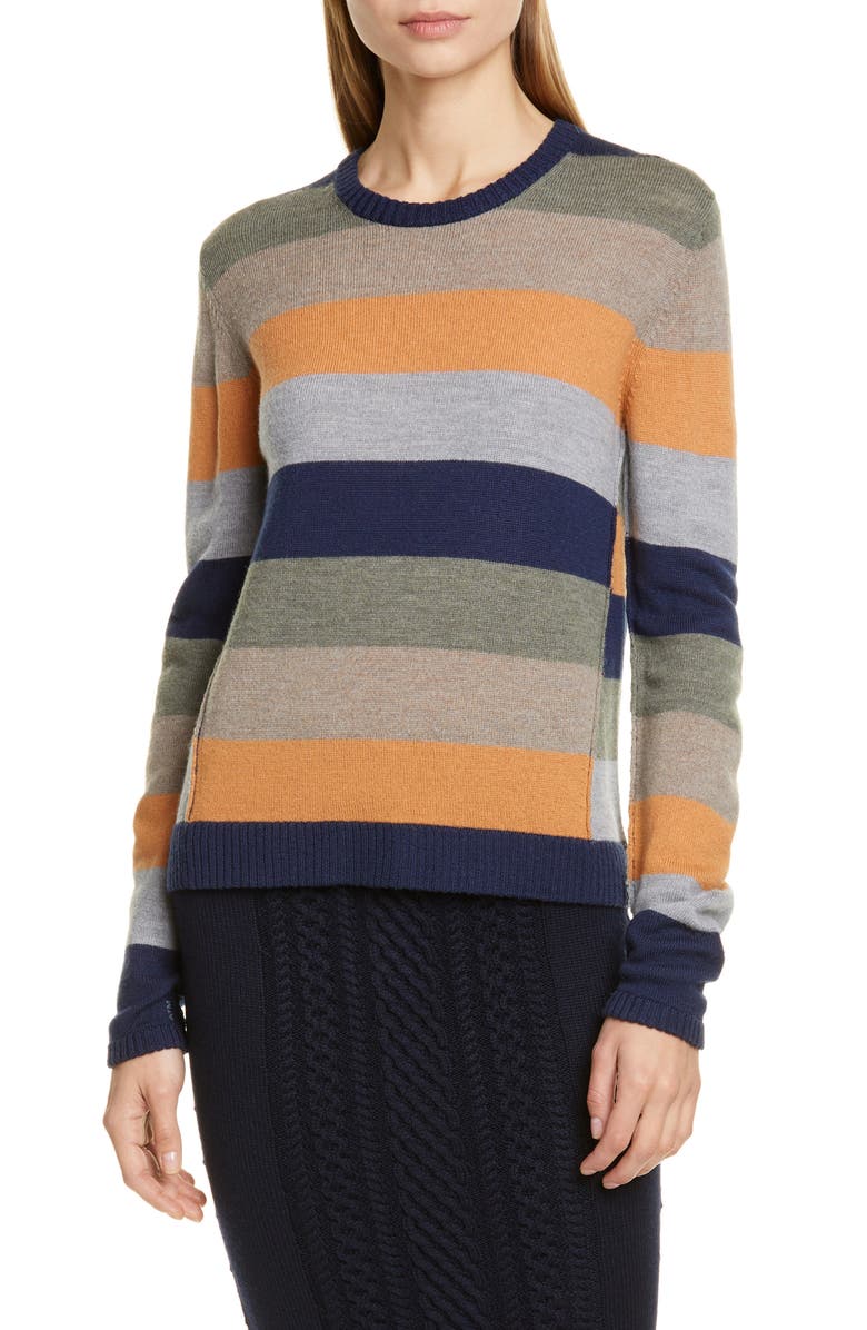 ATM Anthony Thomas Melillo Stripe Merino Wool Sweater, Main, color, 