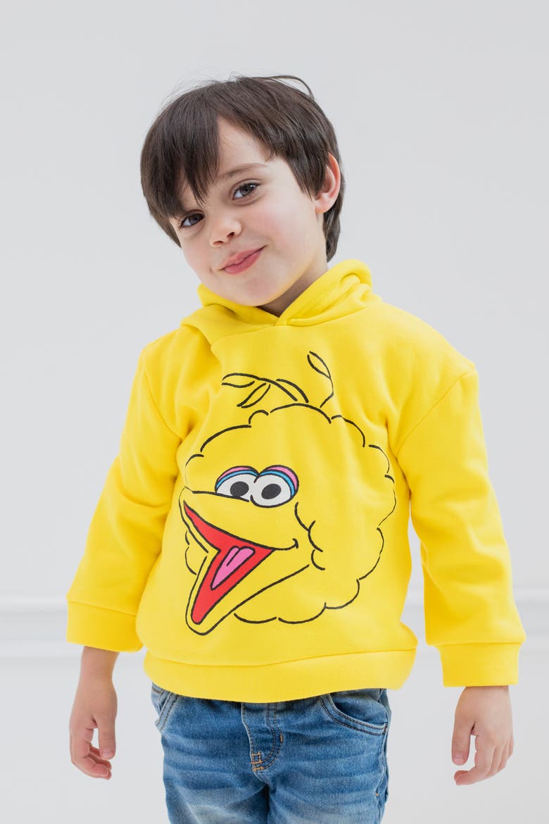 Fleece Pullover Hoodie, Alternate, color, Big Bird Yellow