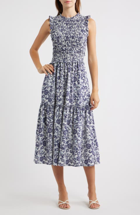 Vivier Smocked Midi Dress