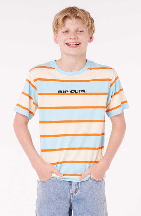 Kids' Island Stripe Cotton T-Shirt (Big Kid)