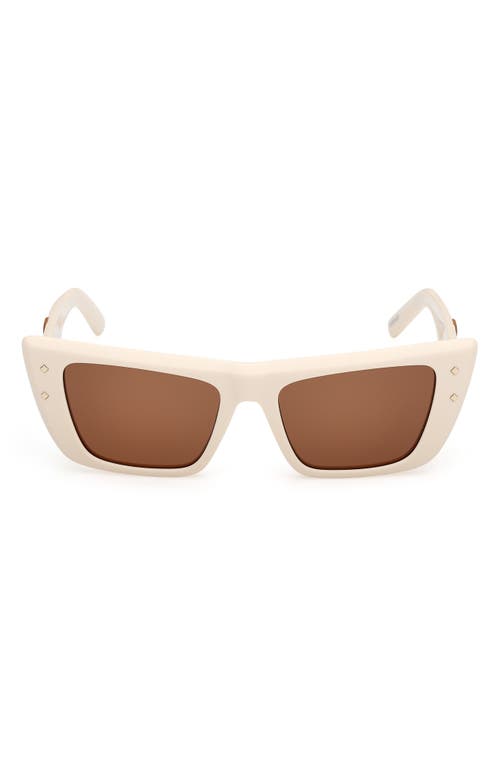 Mcm Roviex Cat Eye Ladies Sunglasses Mw0021 25j 52 In White