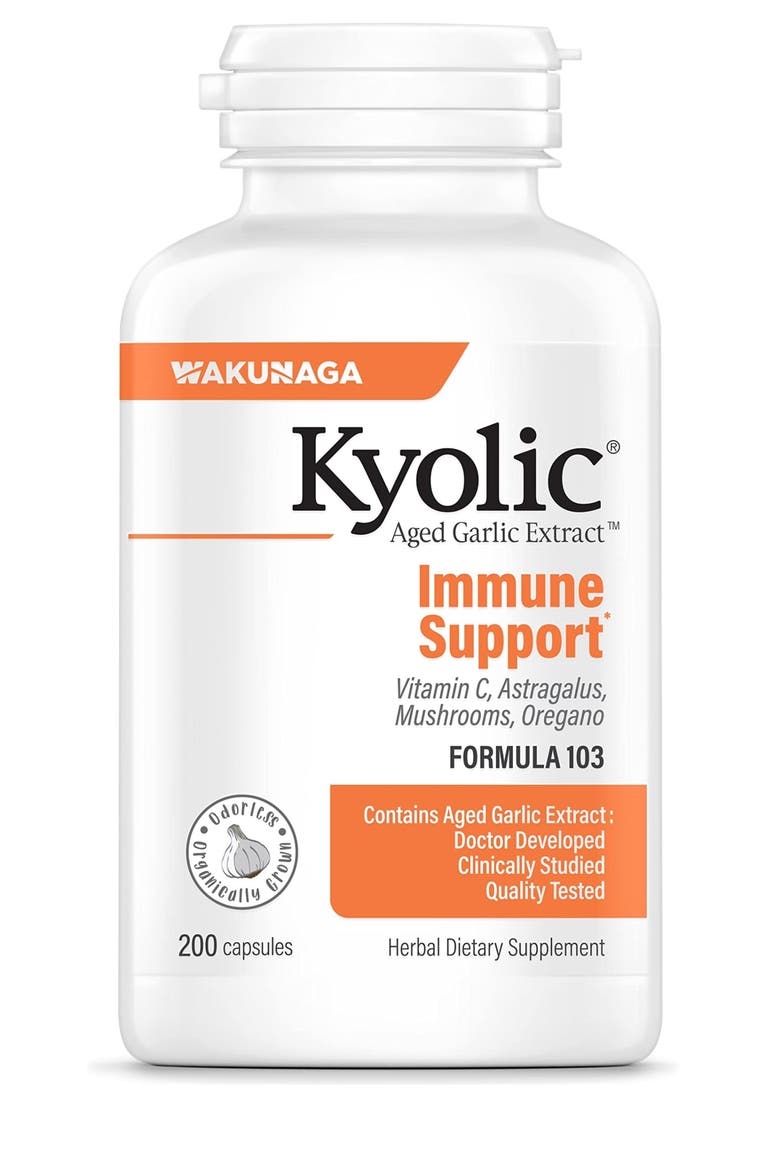 Aged Garlic Extract Formula 103, Immune Support, 200 Ct Capsules, Main, color, None