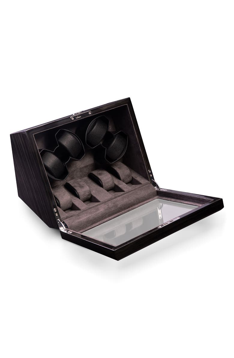 Bey-Berk Louis Ash 4-Watch Winder & Case, Alternate, color, Multi Color