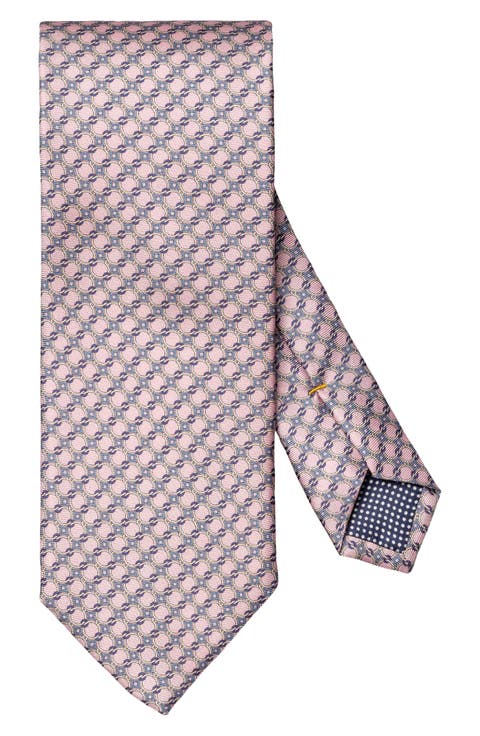 Interlock Print Silk Tie