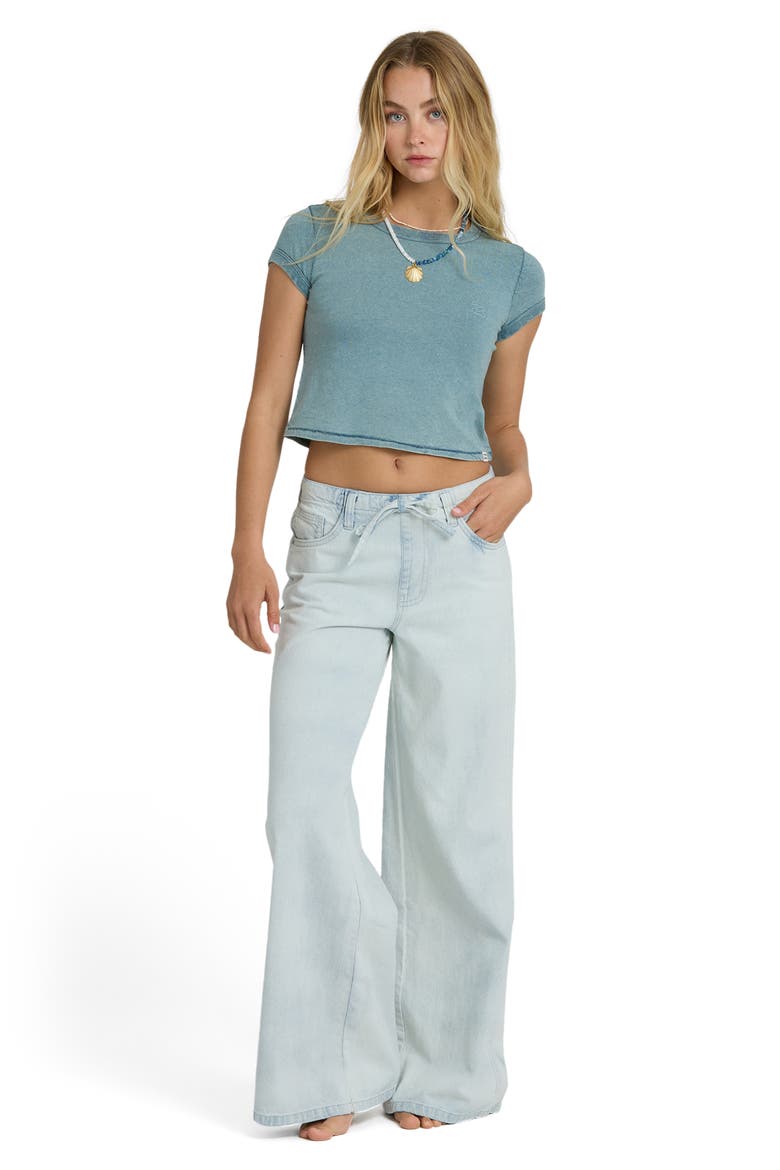 Jade Saltwashed Tie Waist Jeans, Alternate, color, BLUE MIST