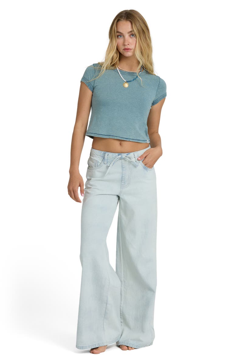 Billabong Jade Saltwashed Tie Waist Jeans, Alternate, color, 