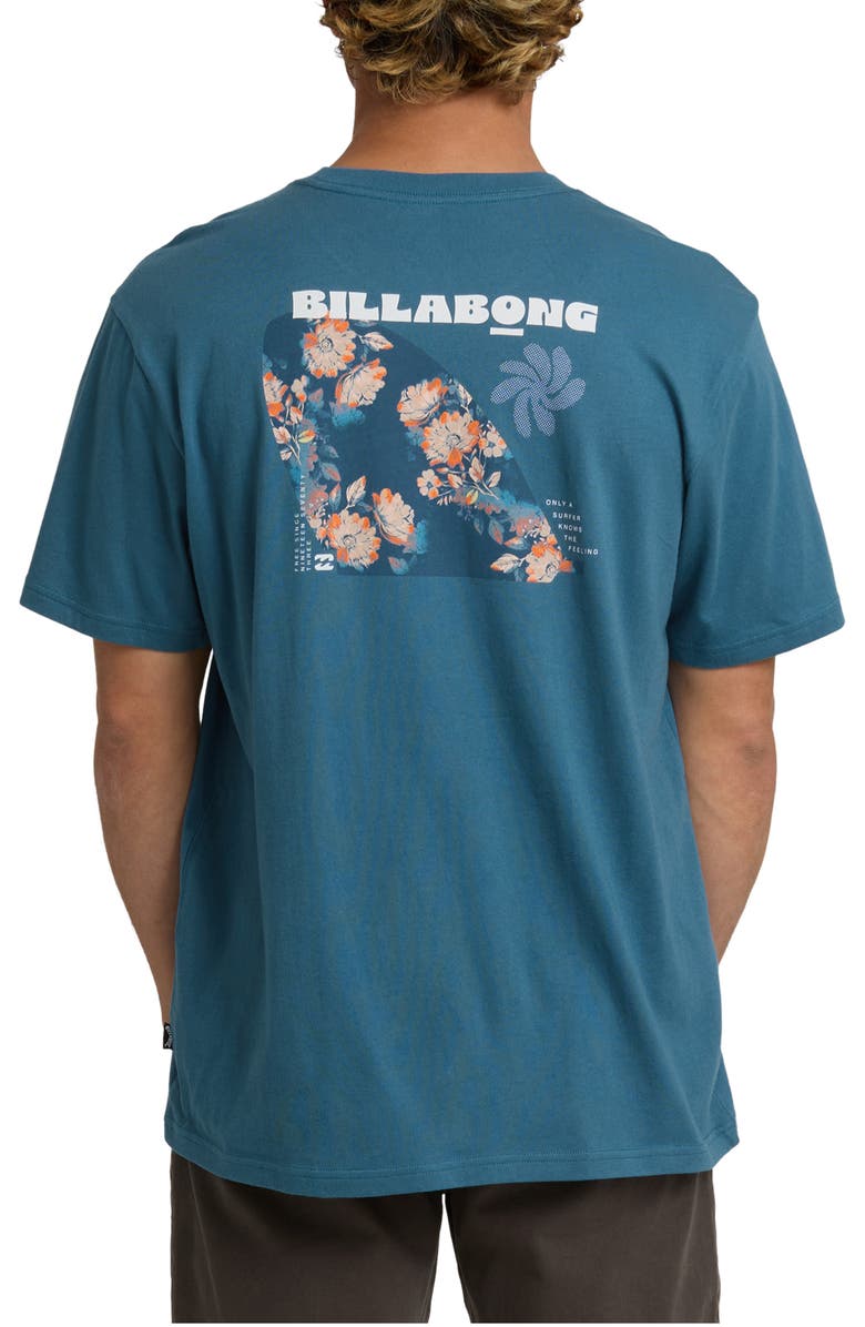 Billabong Single Fin Graphic T-Shirt, Alternate, color, Real Teal