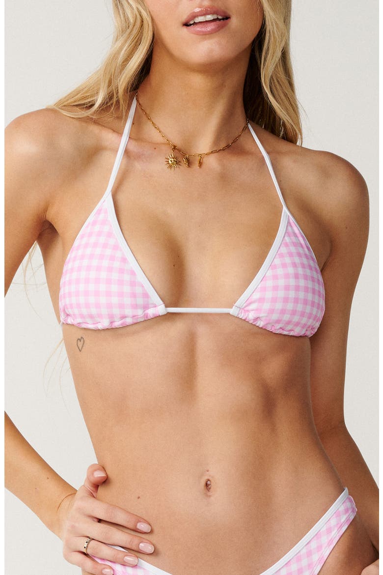 Classic Surf Triangle Bikini Top, Main, color, LIGHT PINK