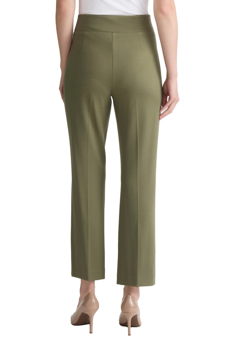 Pintuck Pull-On Straight Leg Ankle Pants, Alternate, color, JASPER GREEN