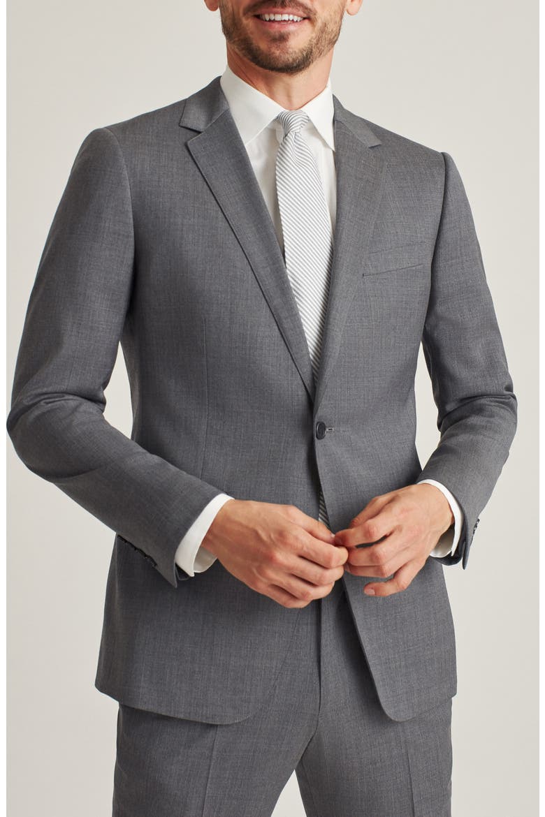 Jetsetter Slim Fit Stretch Wool Suit Jacket, Main, color, SLIM GREY