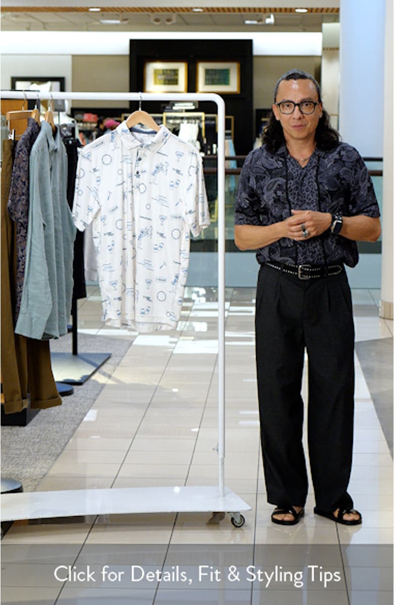 Roman Icon Print Performance Golf Polo, sales video thumbnail