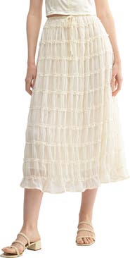 Lush Ruffle Tiered Midi Skirt