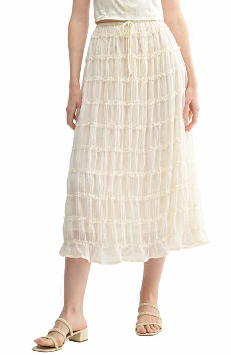 Lush Ruffle Tiered Midi Skirt