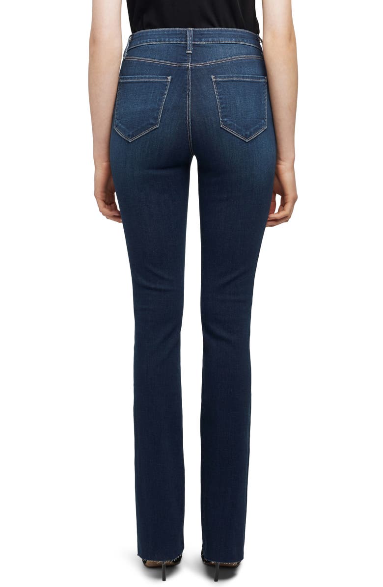 L'AGENCE Ruth High Waist Raw Hem Straight Leg Jeans, Alternate, color, Venus