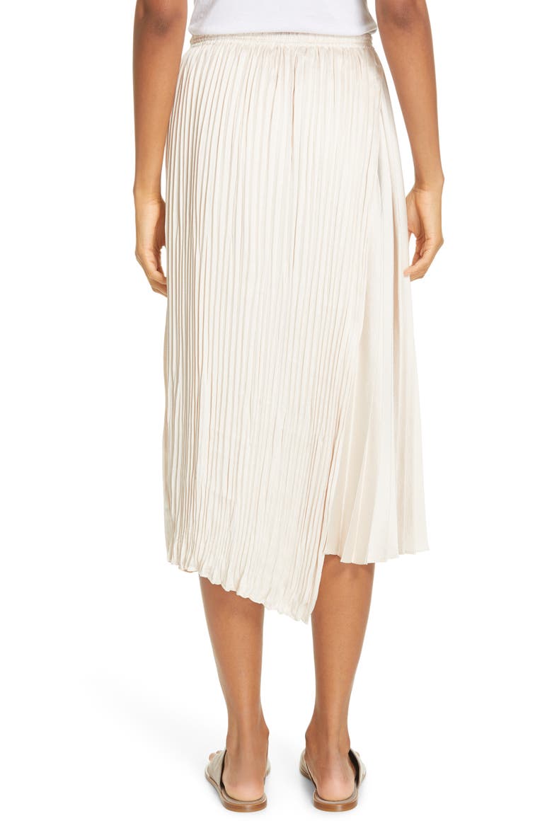 Mixed Pleat Wrap Midi Skirt, Alternate, color, PALE ALDER