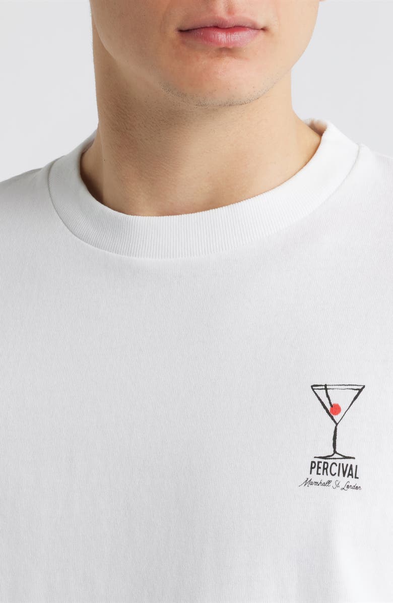 Percival Rossi Martini Oversize Graphic T-Shirt, Alternate, color, White